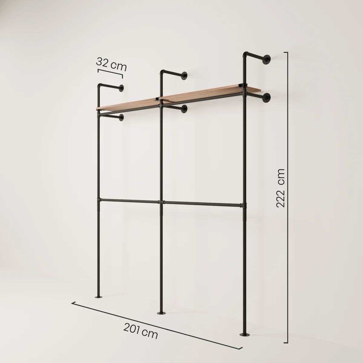 KIM DOUBLE 2 OAK – 2 hyller
