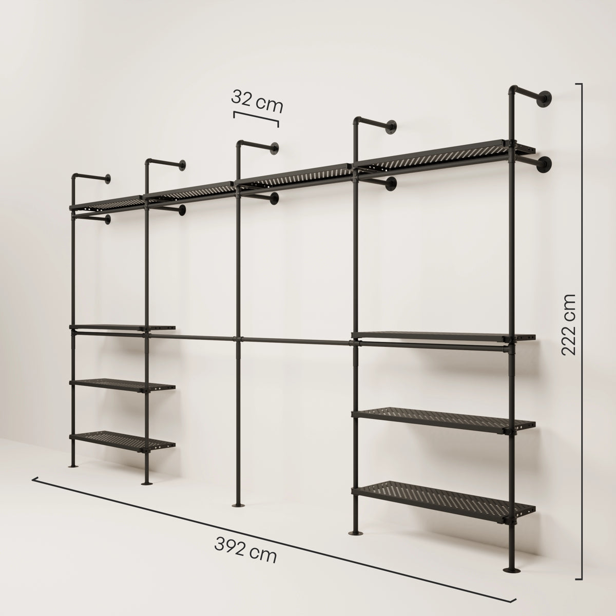 KIM DOUBLE 4 OAK – 10 estantes