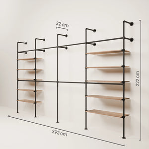 KIM DOUBLE 4 OAK – 10 estantes