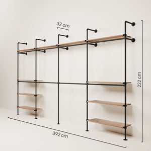 KIM DOUBLE 4 OAK – 10 Regalböden oben