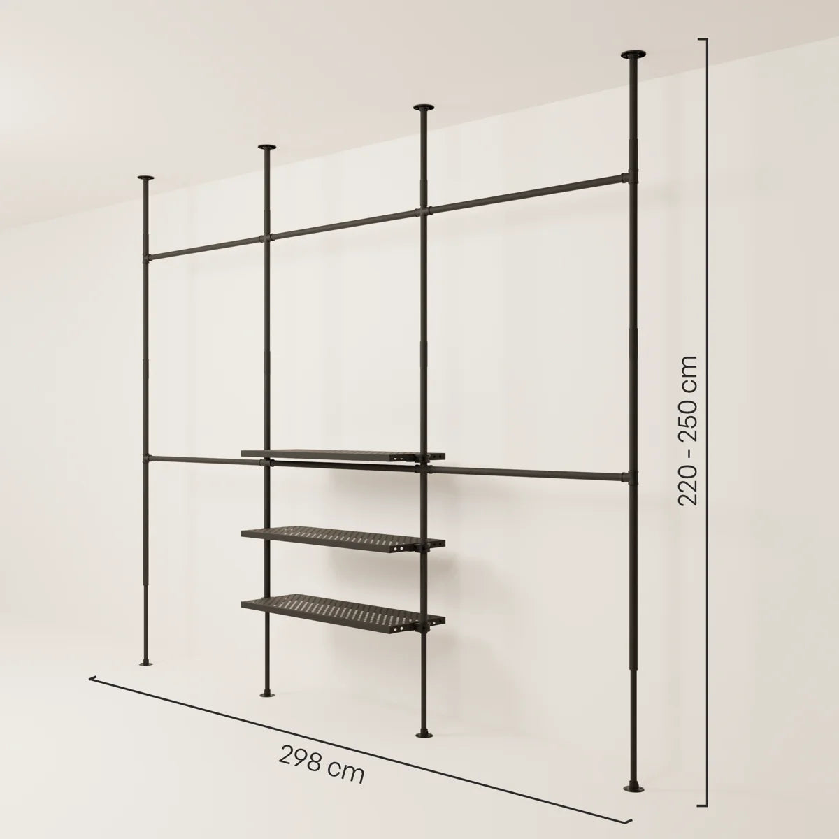 LOFT 3 METAL – 3 hyllor längst ner