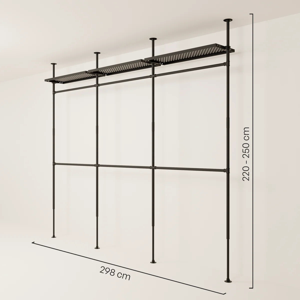 LOFT 3 METAL – 3 hyllor högst upp