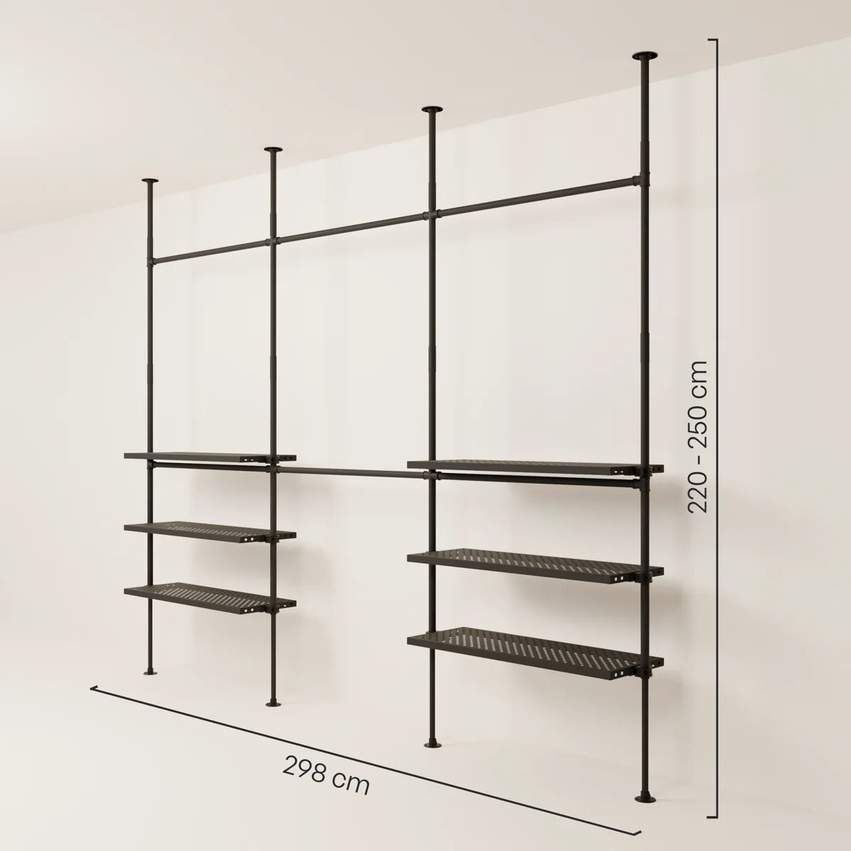 LOFT 3 METAL – 6 hyllor längst ner
