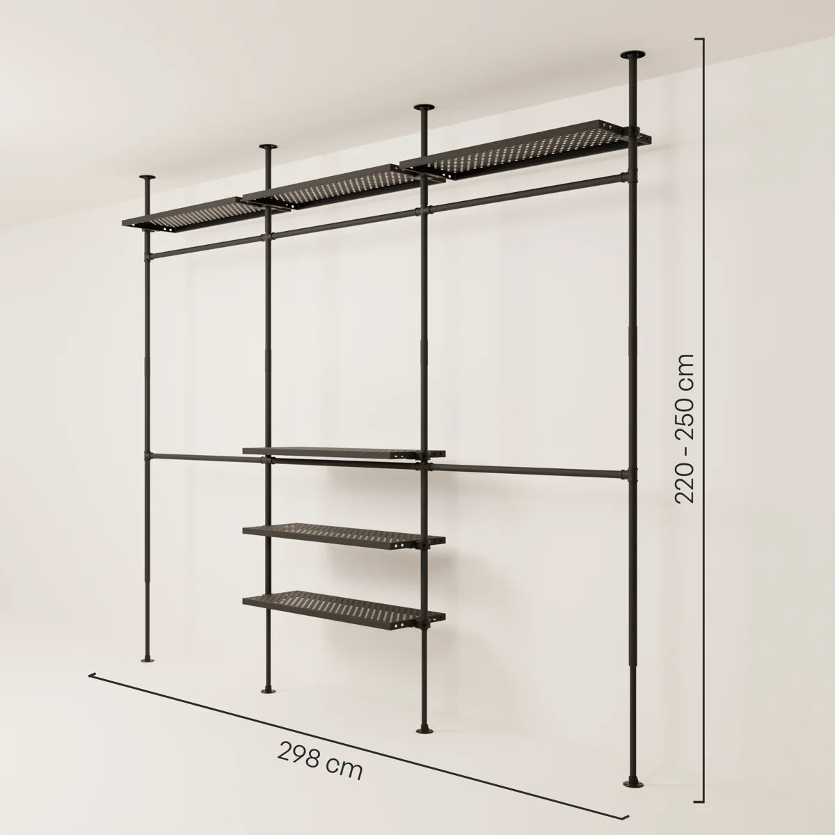 LOFT 3 METAL – 6 hyllplan högst upp