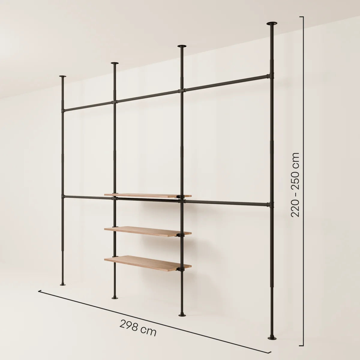 LOFT 3 OAK – 3 hyllor längst ner