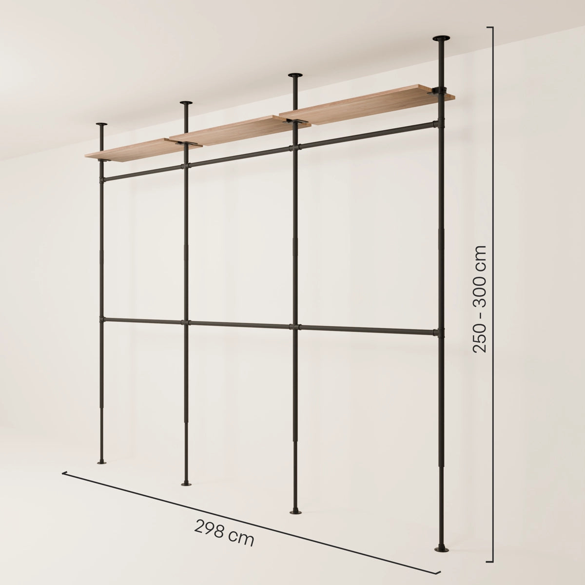 LOFT 3 OAK – 3 hyllor högst upp