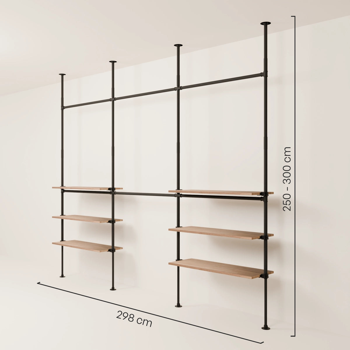 LOFT 3 OAK – 6 ripiani sul fondo