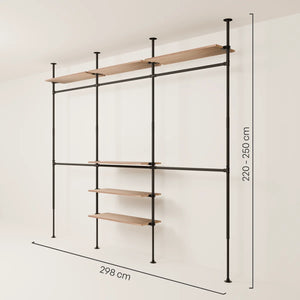 LOFT 3 OAK – 6 hyllplan högst upp