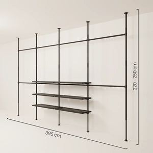 LOFT 4 METAL – 6 hyllplan i mitten