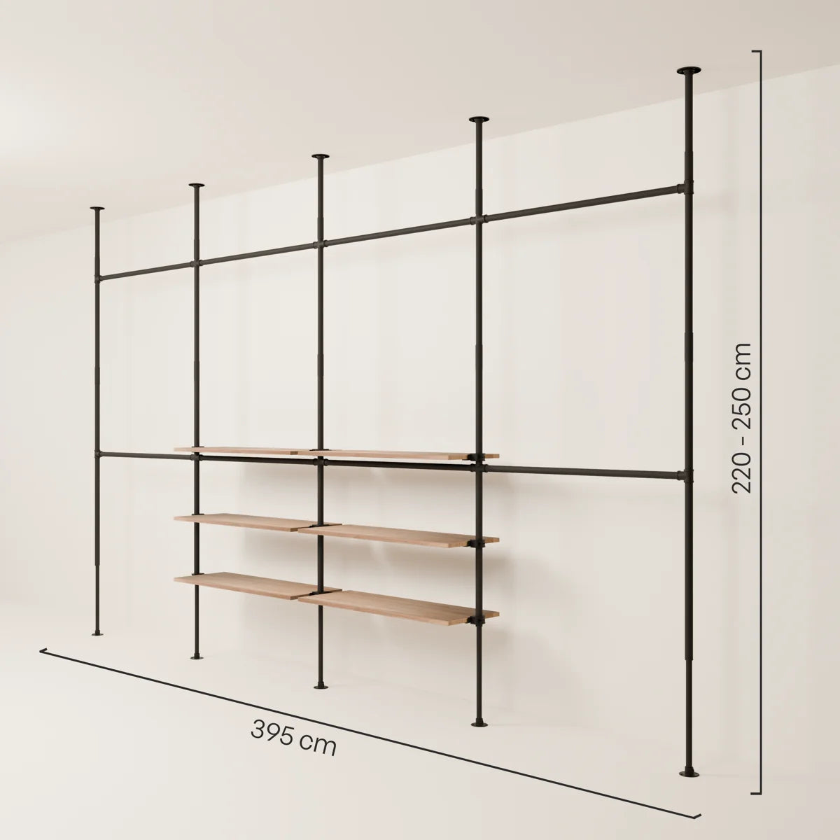 LOFT 4 OAK – 6 hyllplan i mitten