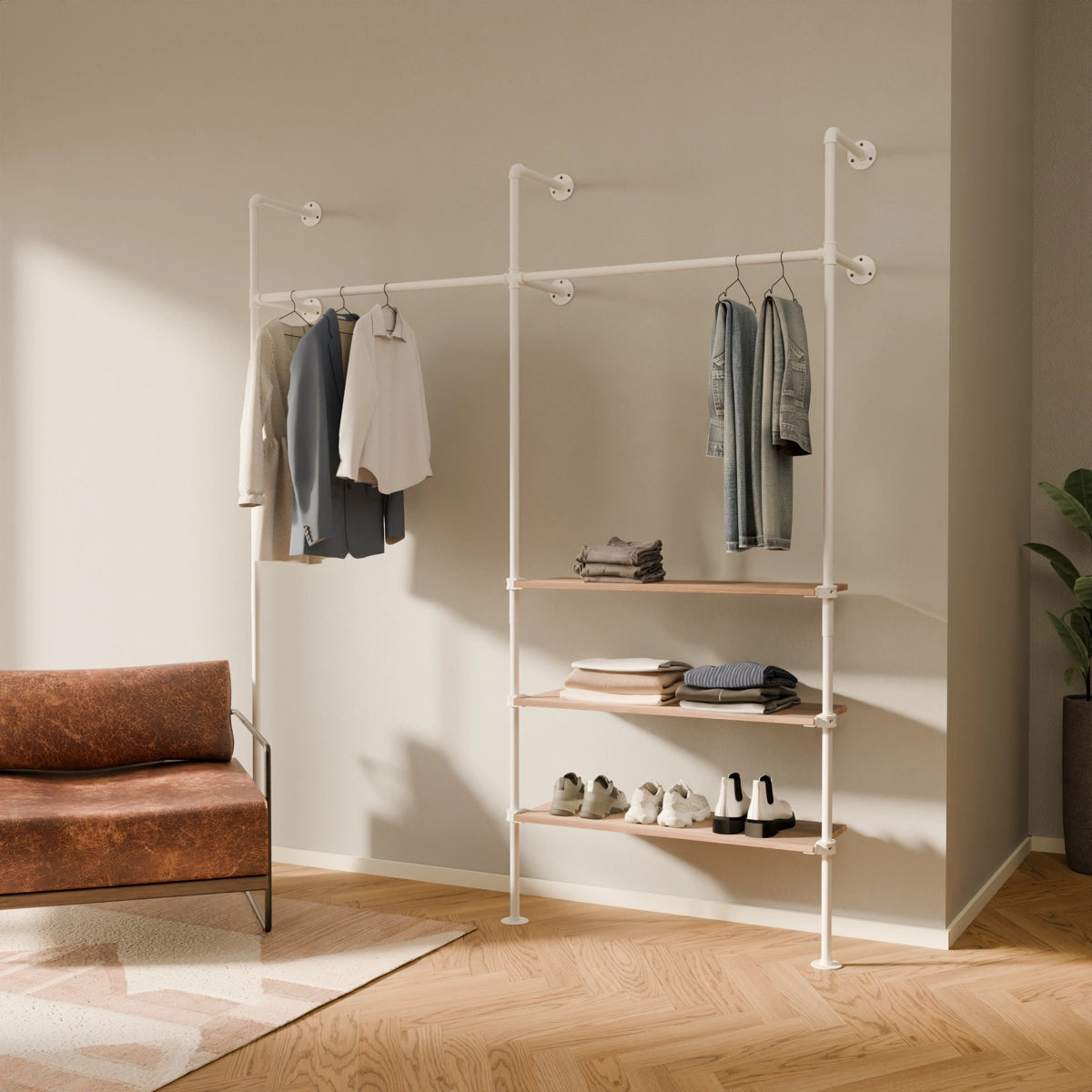 KIM 2 OAK – 3 Regalböden | Weiß