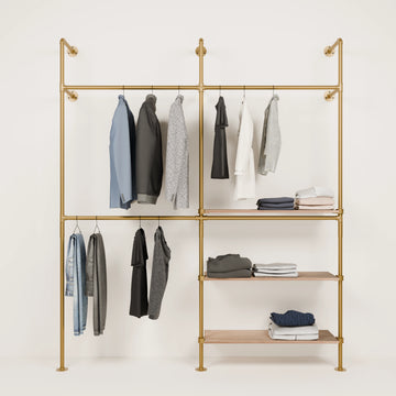 KIM DOUBLE 2 OAK – 3 Regalböden | Gold