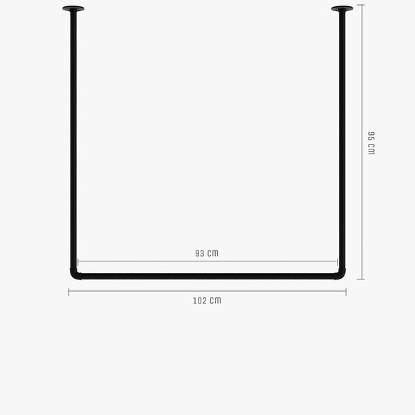 Rohr Garderobenstange Decke Maße