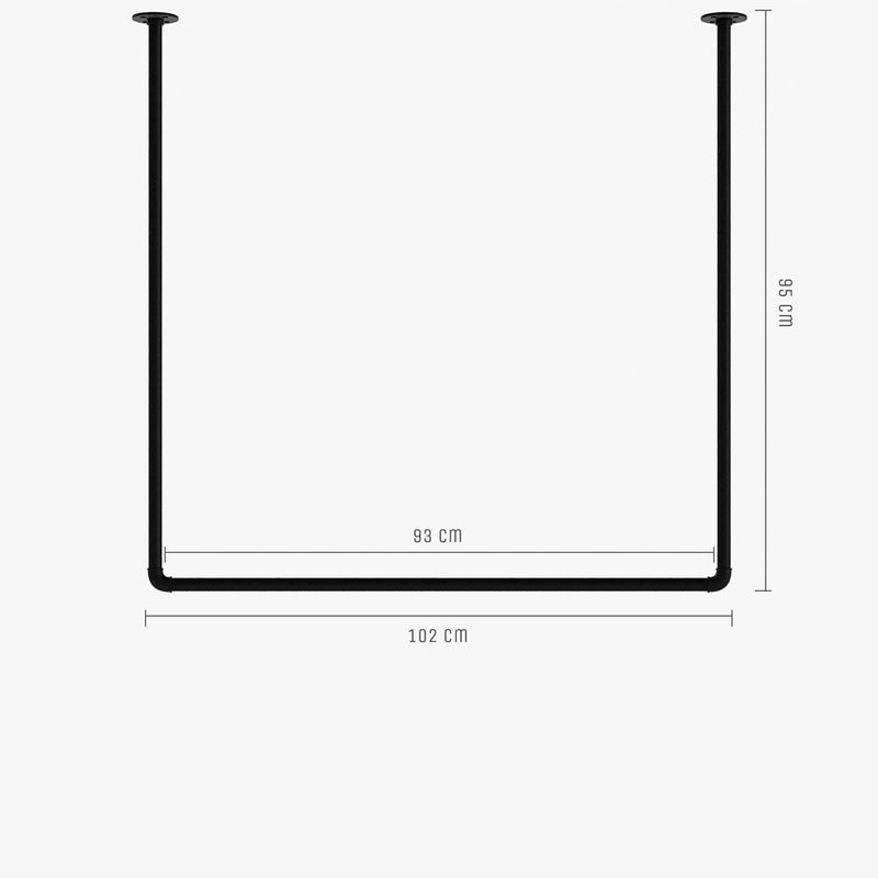 Rohr Garderobenstange Decke Maße