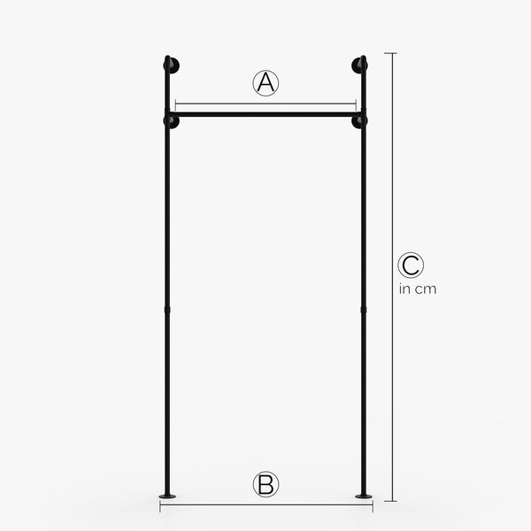 Made to measure – KIM I – garderobe industrielt | industrielt design | sorte rør
