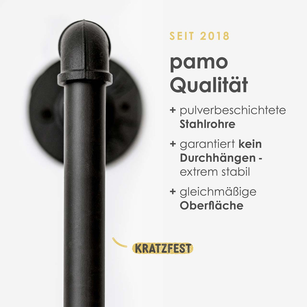 Garderobe Holz Metall Mit Doppelter Querstange Pamo Pamo Design garderobe-holz-metall-mit-doppelter-querstange-pamo-pamo-design